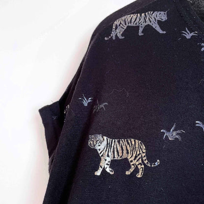 w5 anthropologie gold tiger print t-shirt - size Small