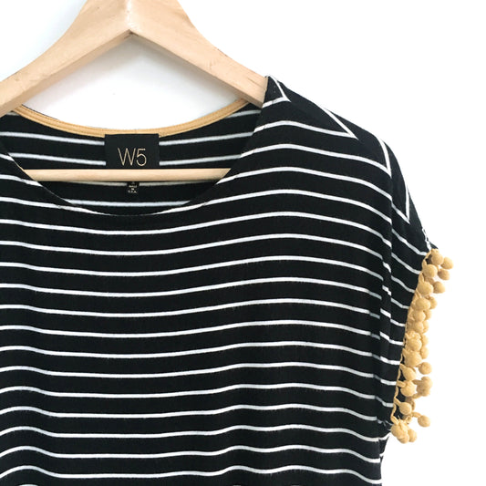 W5 Concepts striped tee with pom pom - size Small
