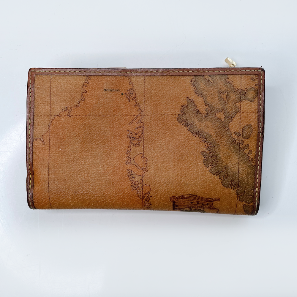 la classe alviero martini leather map snap wallet
