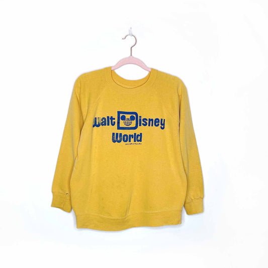 vintage 70's rare walt disney world gusset sweatshirt - size small