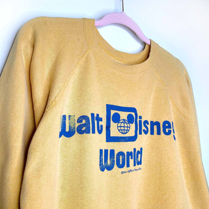 vintage 70's rare walt disney world gusset sweatshirt - size small