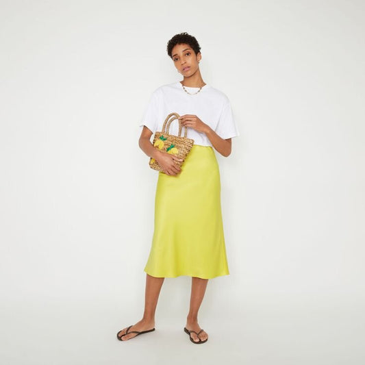 nwt warehouse crepe satin midi skirt - size 10