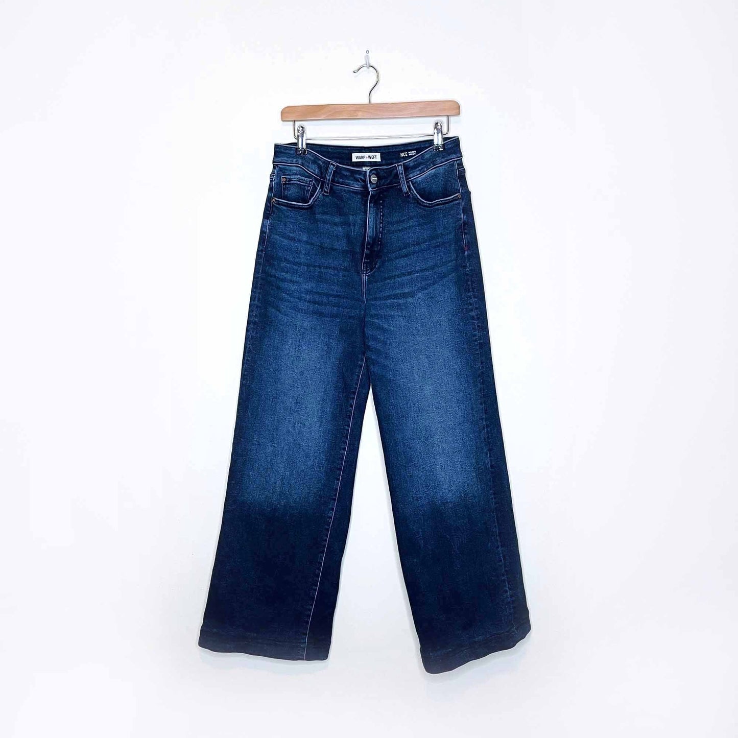 warp + weft nice cote high rise wide leg jeans - size 29