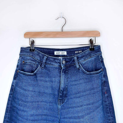 warp + weft nice cote high rise wide leg jeans - size 29