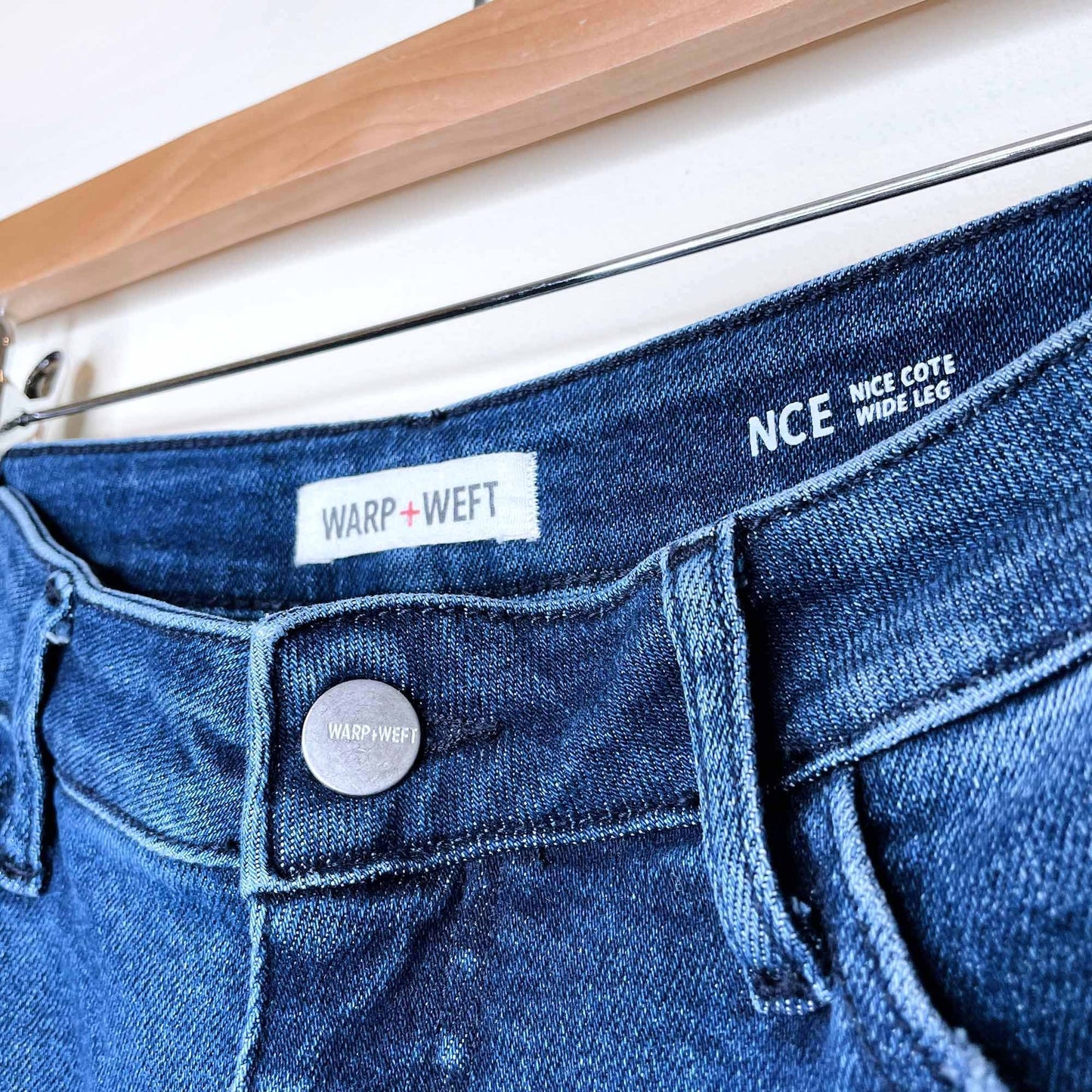 warp + weft nice cote high rise wide leg jeans - size 29