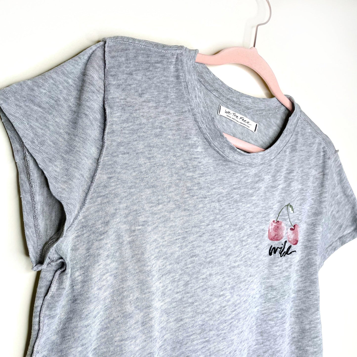we the free wild cherry tee - size small