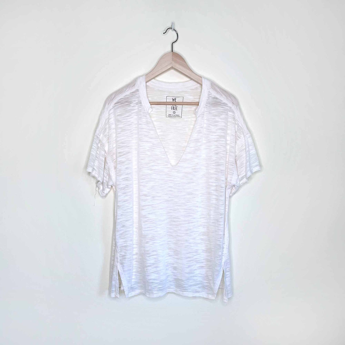 we the free marled v-neck oversized tee - size small