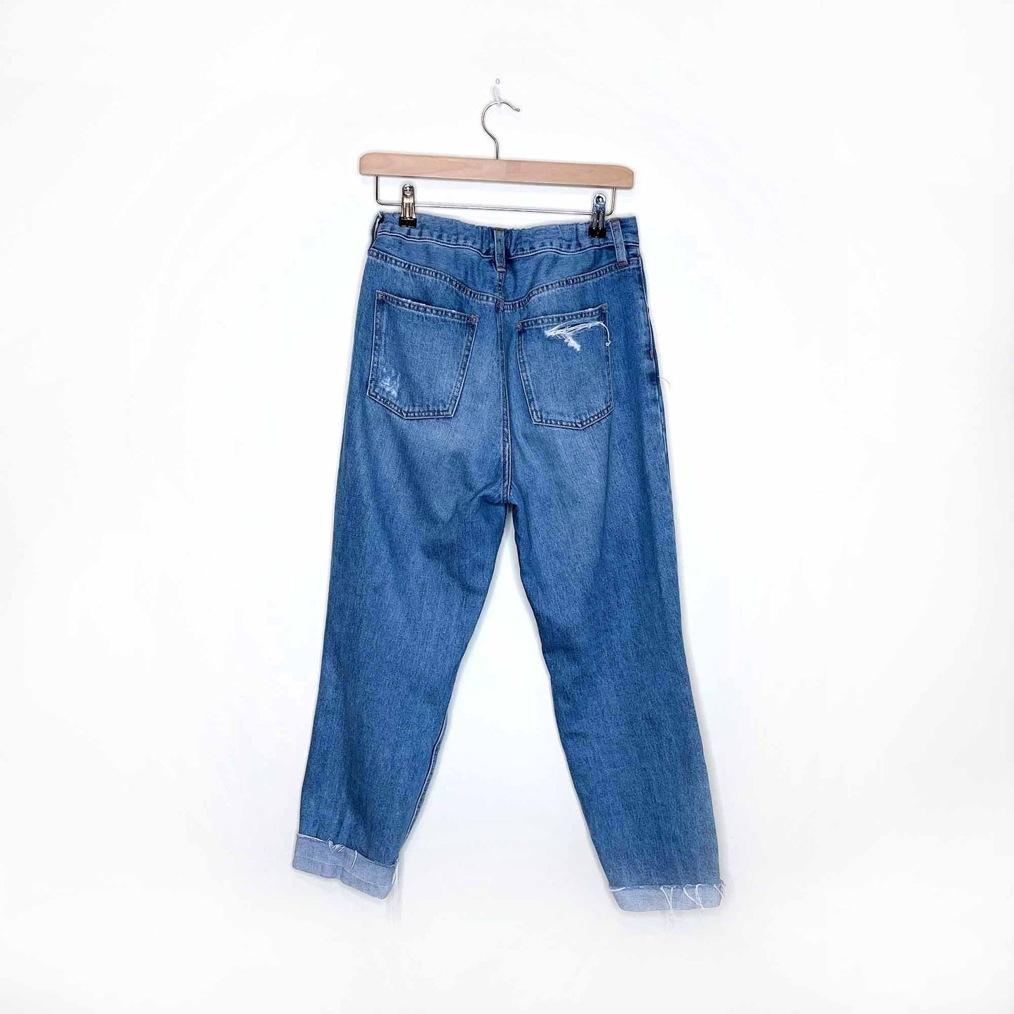 we the free high rise button fly ripped jeans - size 27