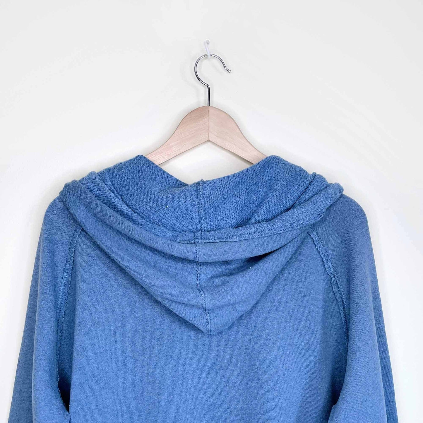 we the free raw edge beach hoodie with crochet panels - size medium
