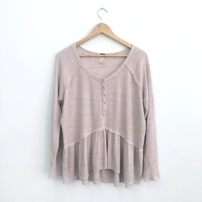 We the Free coastline peplum henley - size Small
