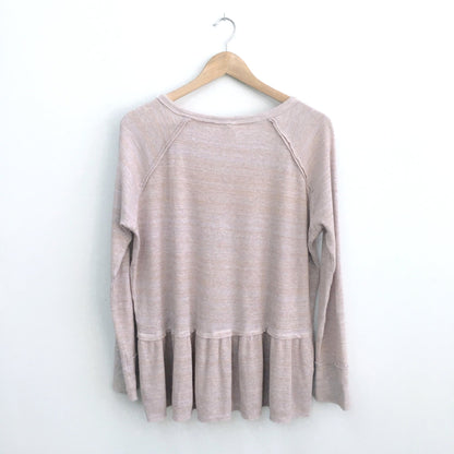 We the Free coastline peplum henley - size Small