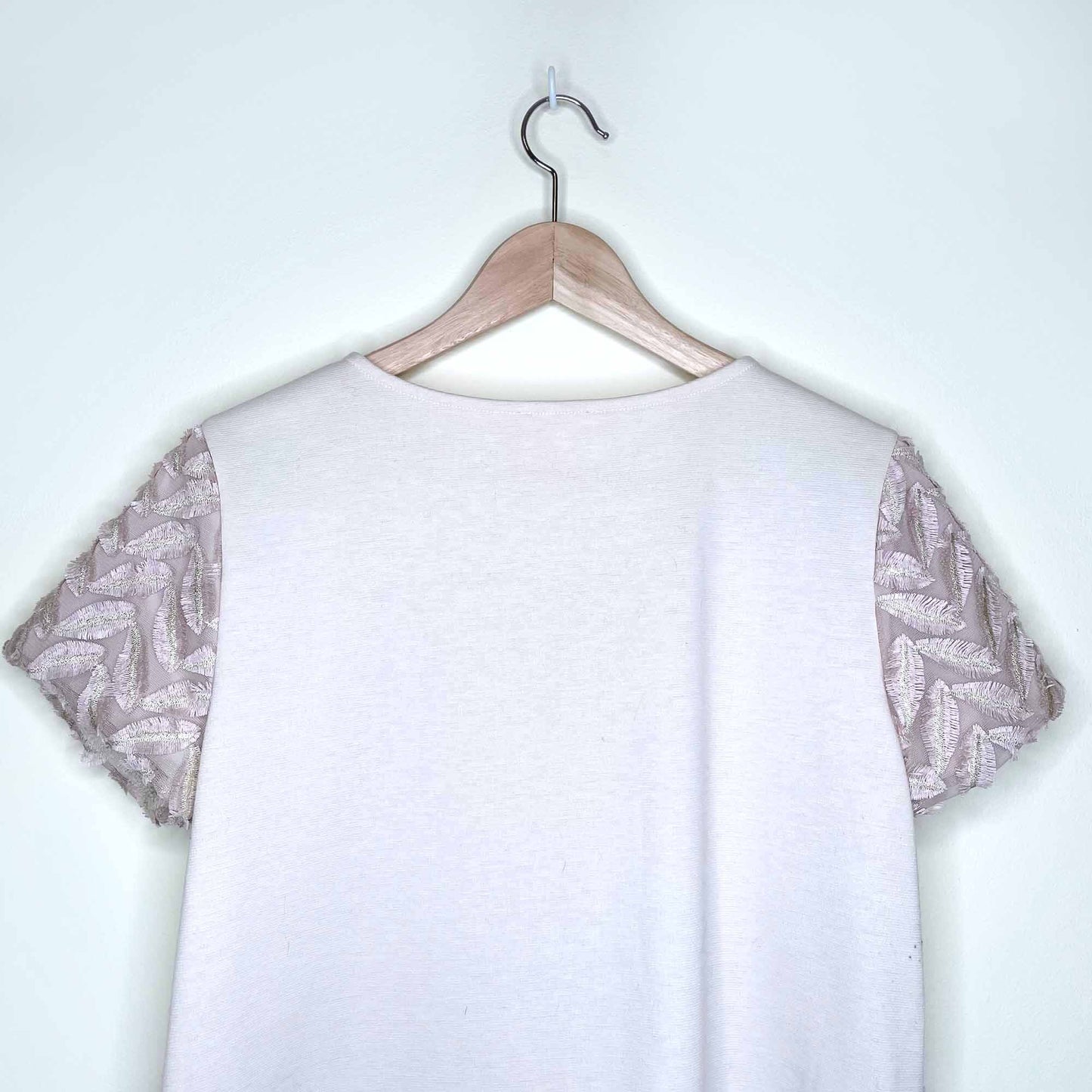 anthropologie weston leaf embroidered top - size large
