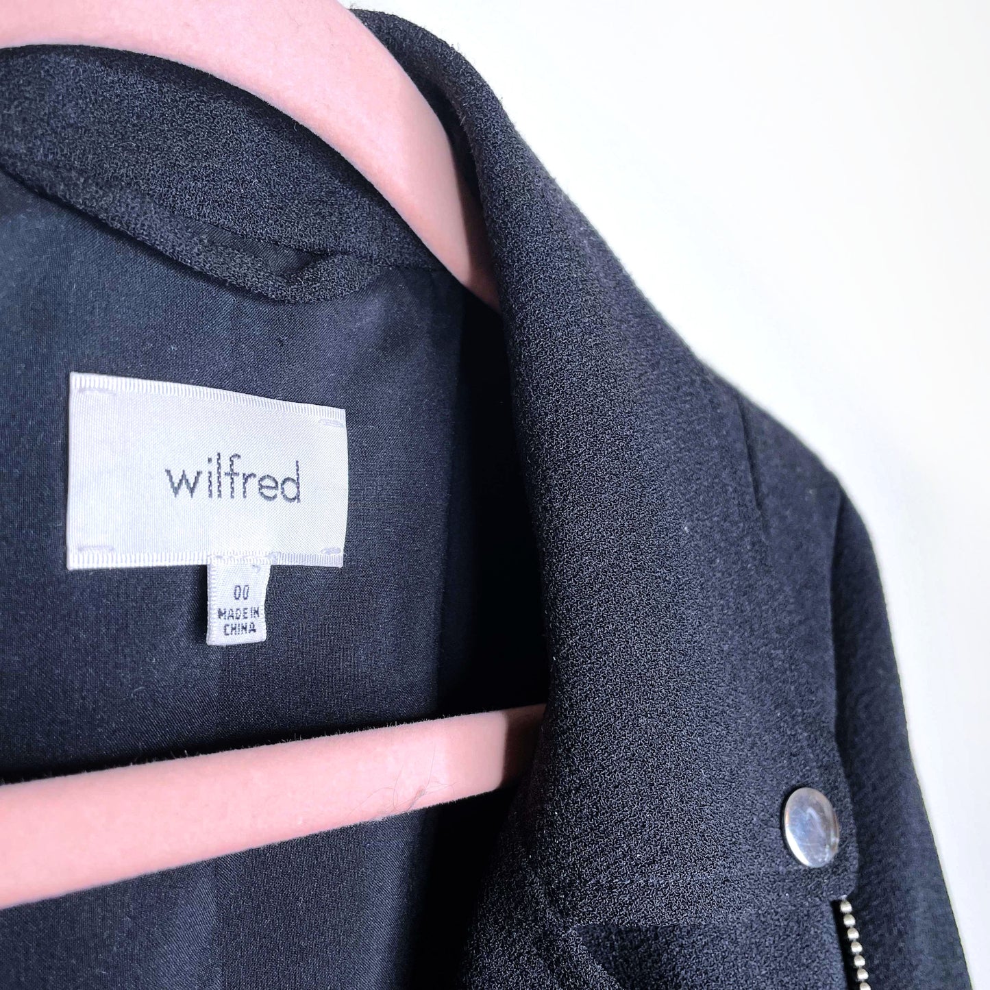 wilfred black montesson moto jacket - size 00