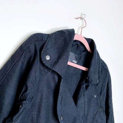 wilfred free black rayder linen moto jacket - size xxs