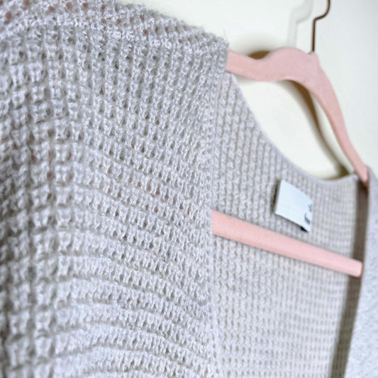 wilfred free grey wolter waffle knit v-neck sweater - size medium