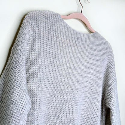 wilfred free grey wolter waffle knit v-neck sweater - size medium