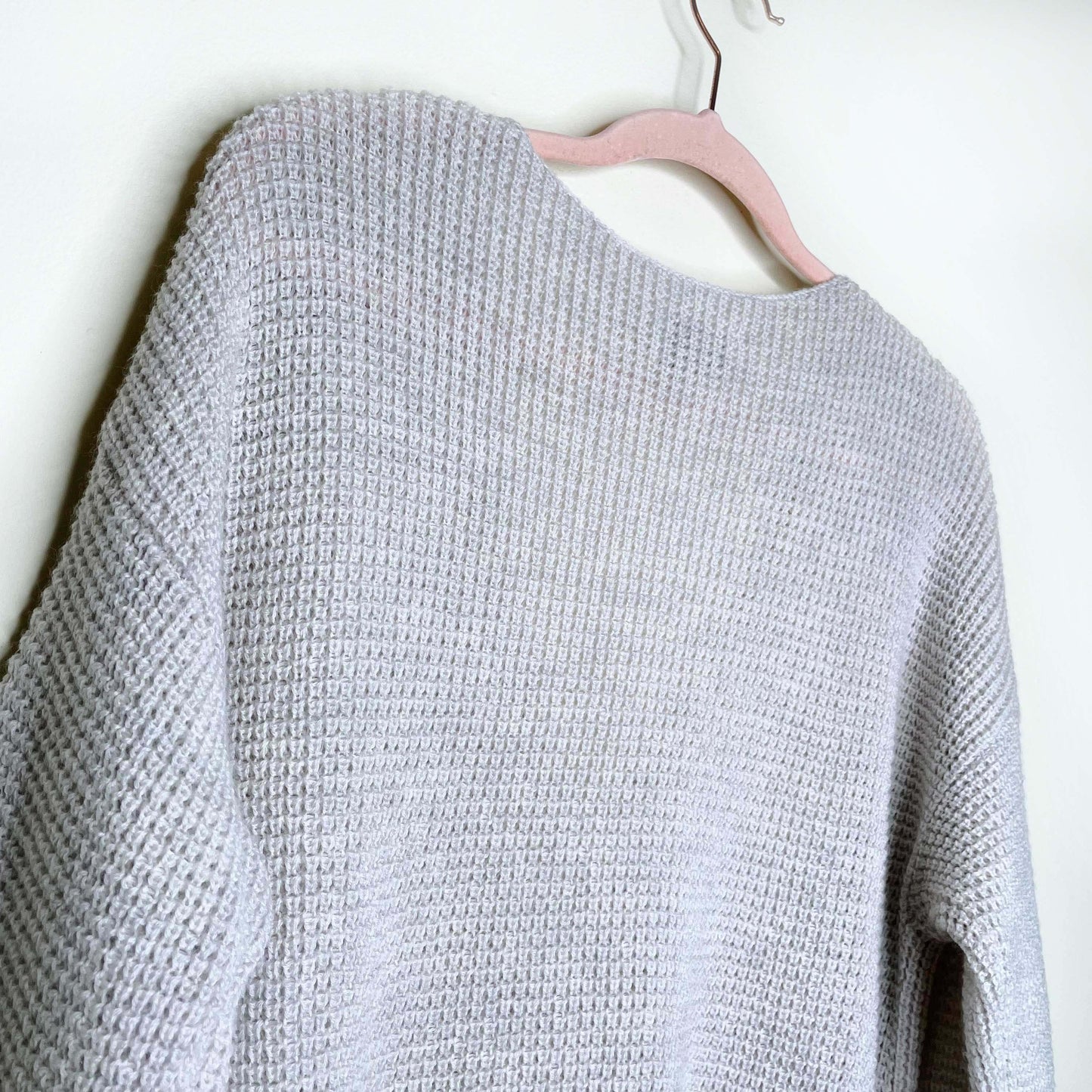 wilfred free grey wolter waffle knit v-neck sweater - size medium