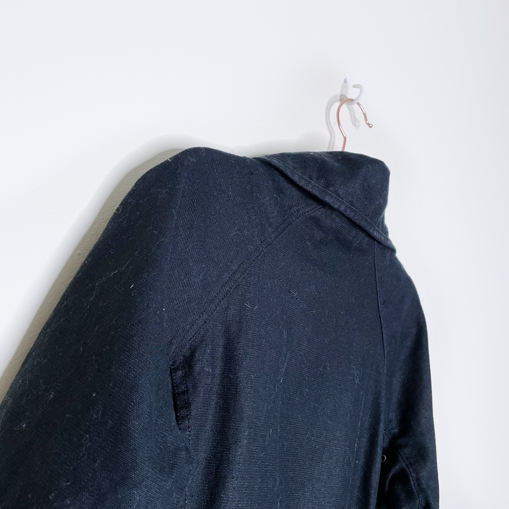 wilfred free black rayder linen moto jacket - size xxs