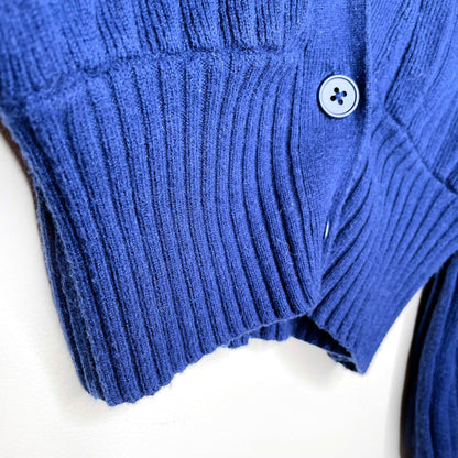 wilfred blue thais cropped deep v cardigan - size xs