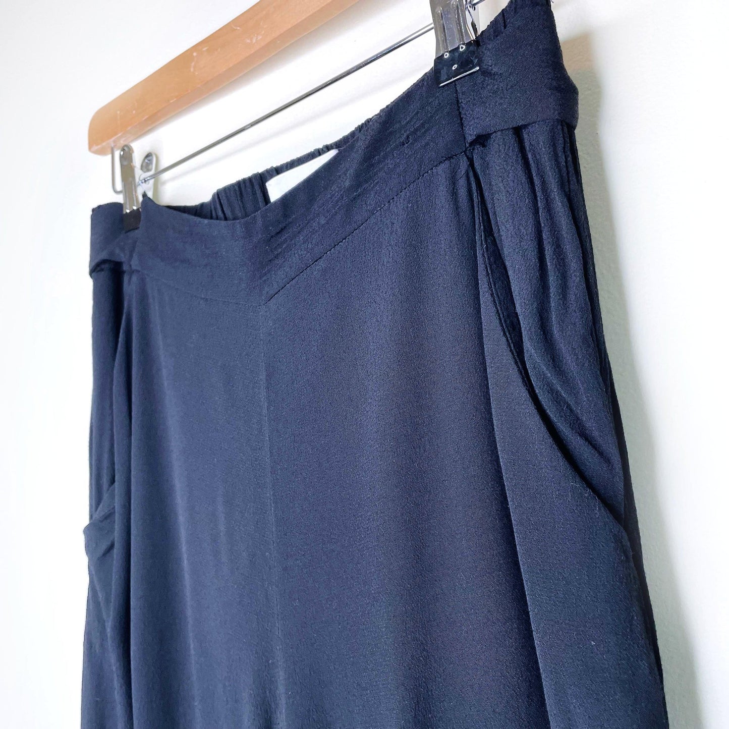 wilfred faun high rise tie back wide leg pants - size medium