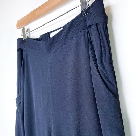 wilfred faun high rise tie back wide leg pants - size medium