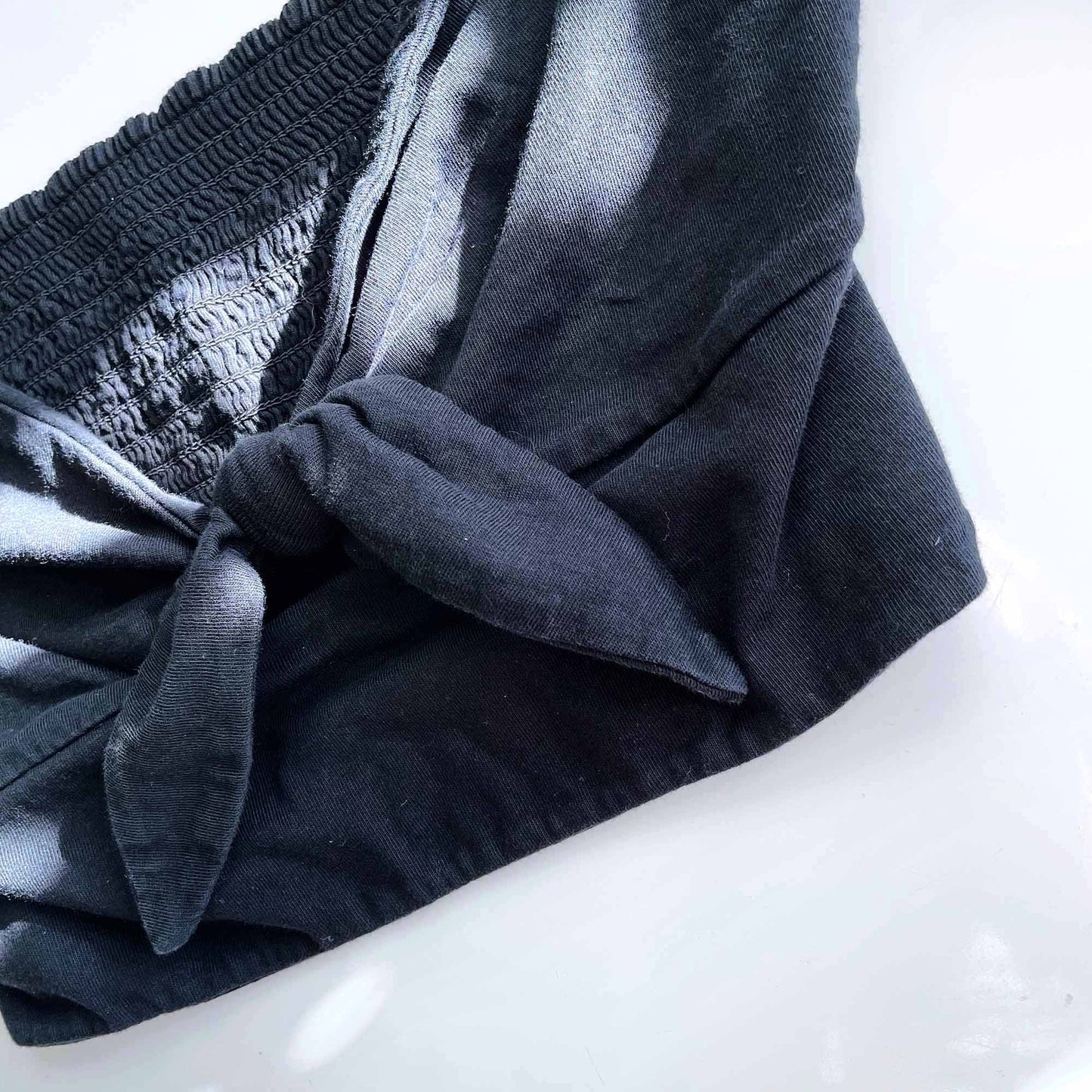 wilfred cropped daveney tie front tube top - size medium