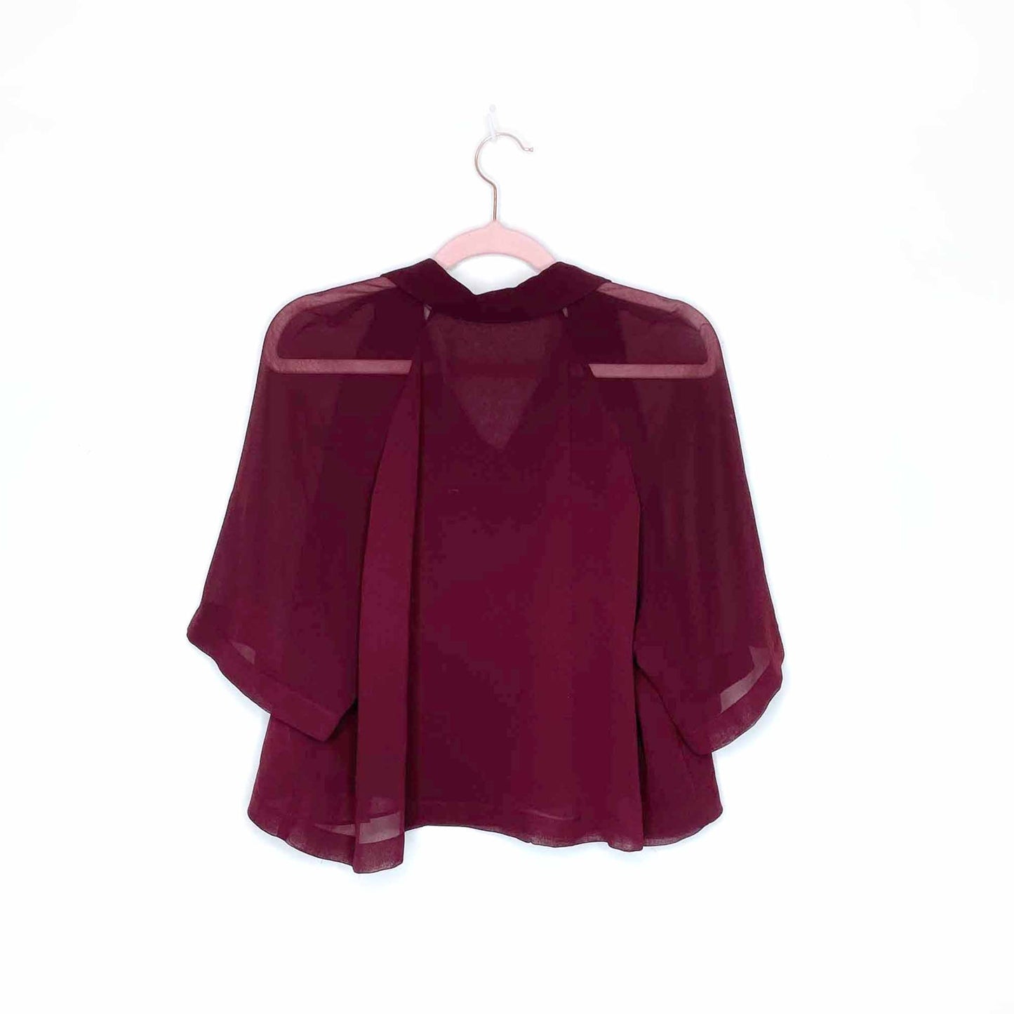 wilfred cropped henrietta short sleeve button down shirt - size large