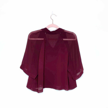 wilfred cropped henrietta short sleeve button down shirt - size large