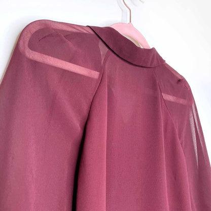 wilfred cropped henrietta short sleeve button down shirt - size large