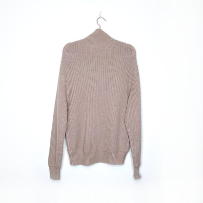wilfred montpellier tan mockneck oversized sweater - size xxs
