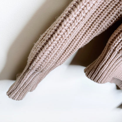 wilfred montpellier tan mockneck oversized sweater - size xxs