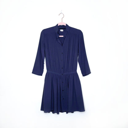 wilfred collarless button down shirt dress - size xs