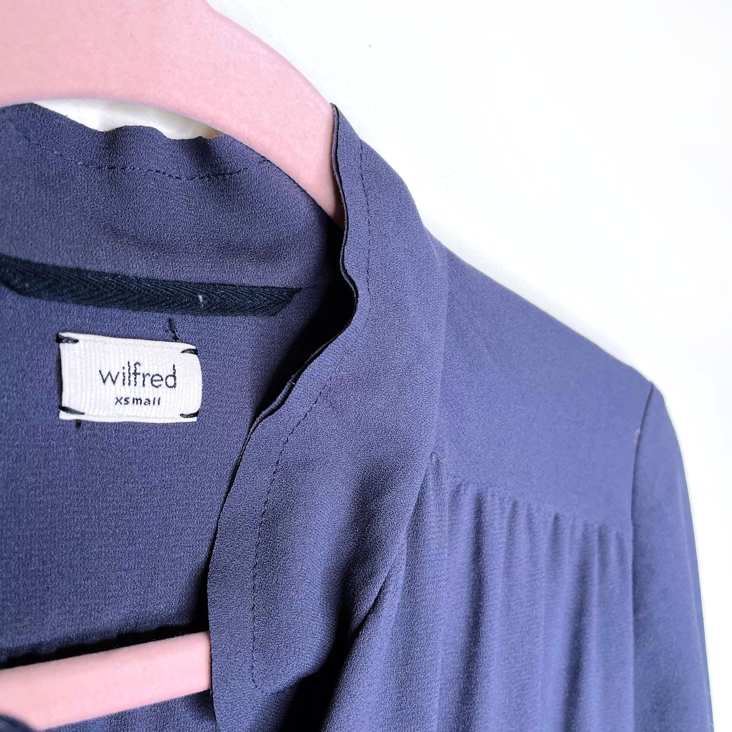 wilfred collarless button down shirt dress - size xs