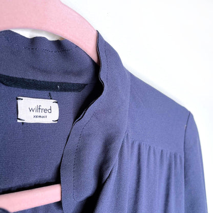 wilfred collarless button down shirt dress - size xs