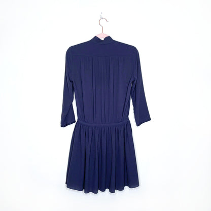 wilfred collarless button down shirt dress - size xs