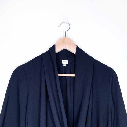 wilfred black iris tie-wrap ruched blouse - size small