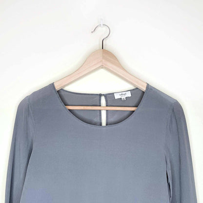 wilfred silk desaix blouse with lace trim - size xs