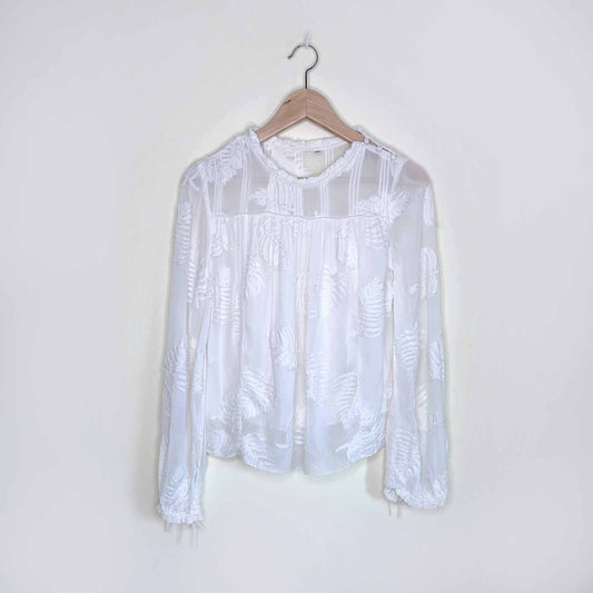 aritzia wilfred white lourdes blouse - size xxs