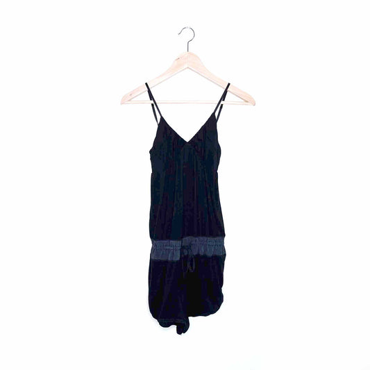 wilfred tank romper with silk waistline - size xs