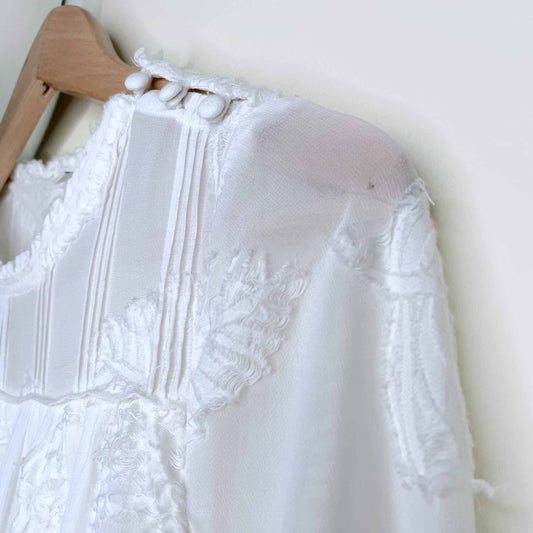 aritzia wilfred white lourdes blouse - size xxs