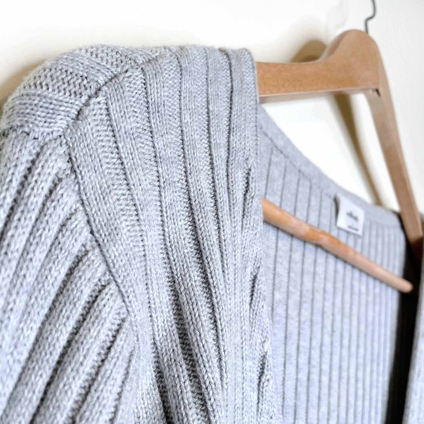 wilfred deep v-neck pearl cardigan - size large