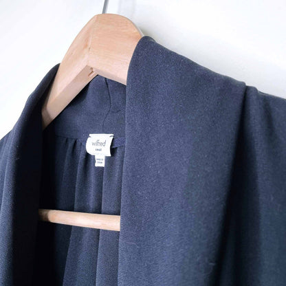 wilfred black iris tie-wrap ruched blouse - size small