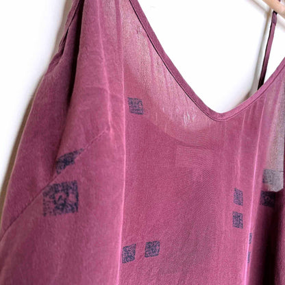 wilfred 100% silk printed tank - size small