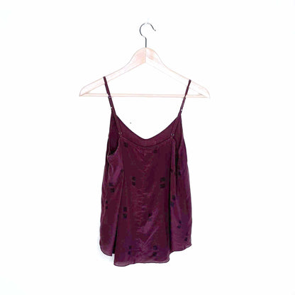 wilfred 100% silk printed tank - size small