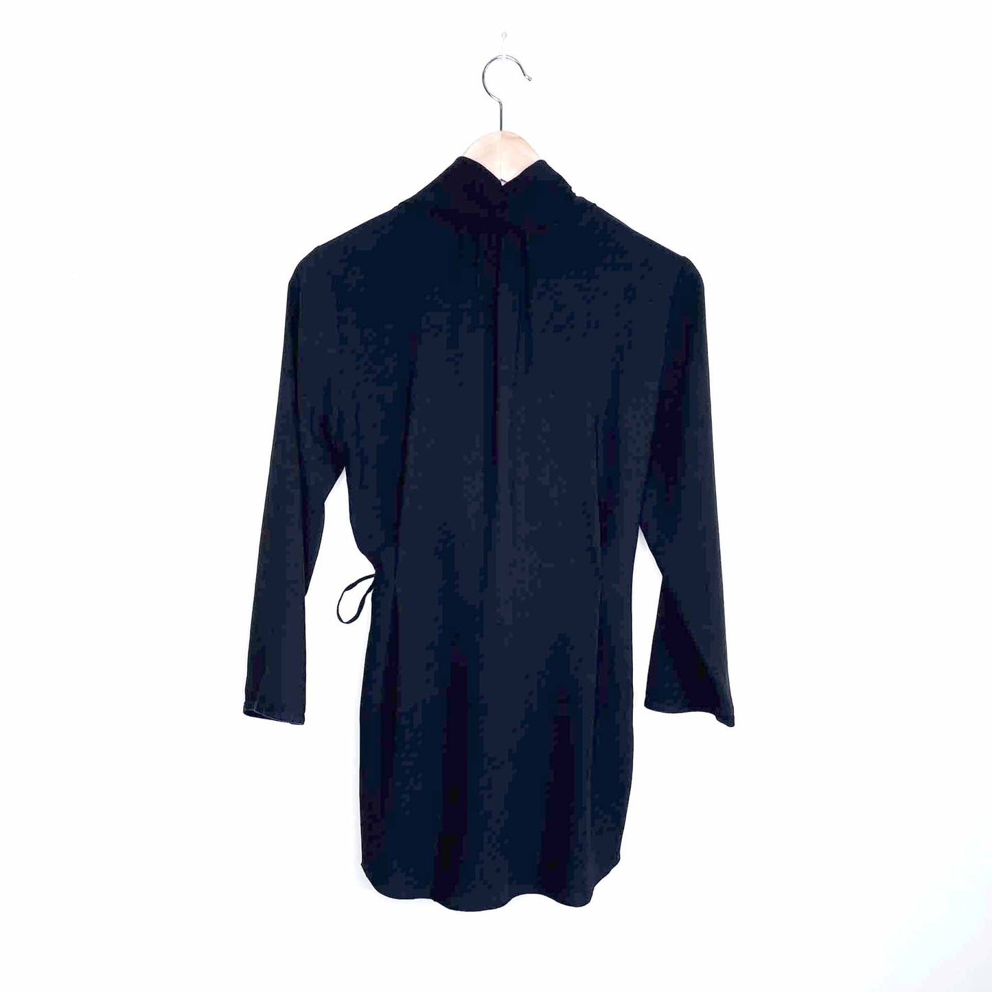 wilfred black iris tie-wrap ruched blouse - size small