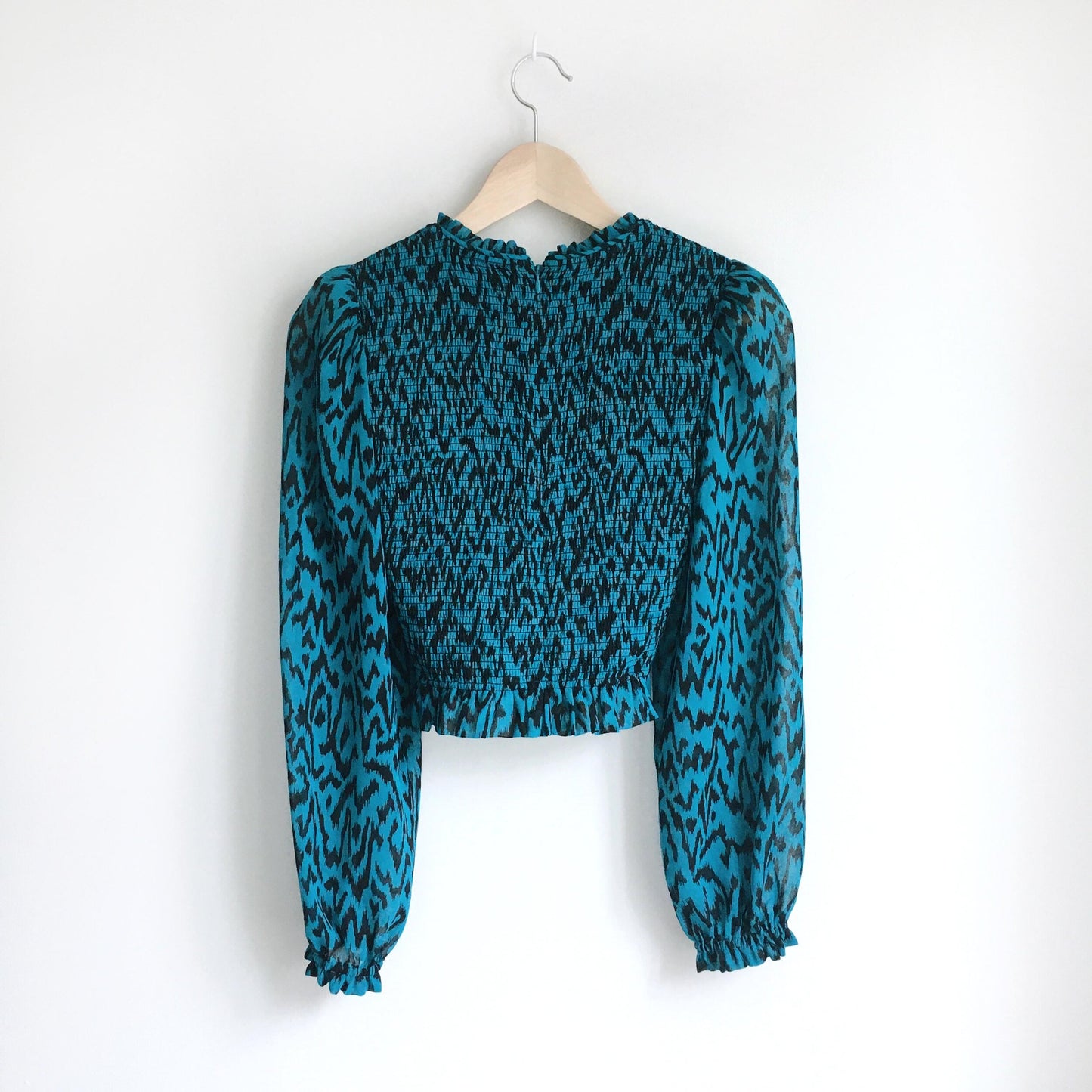 NWT Wilfred Lilith Animal Print Prairie Blouse - size xs