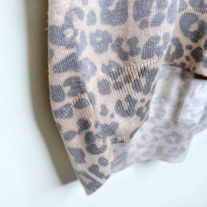 wilfred animal print balzac silk-cashmere oversized sweater - size small