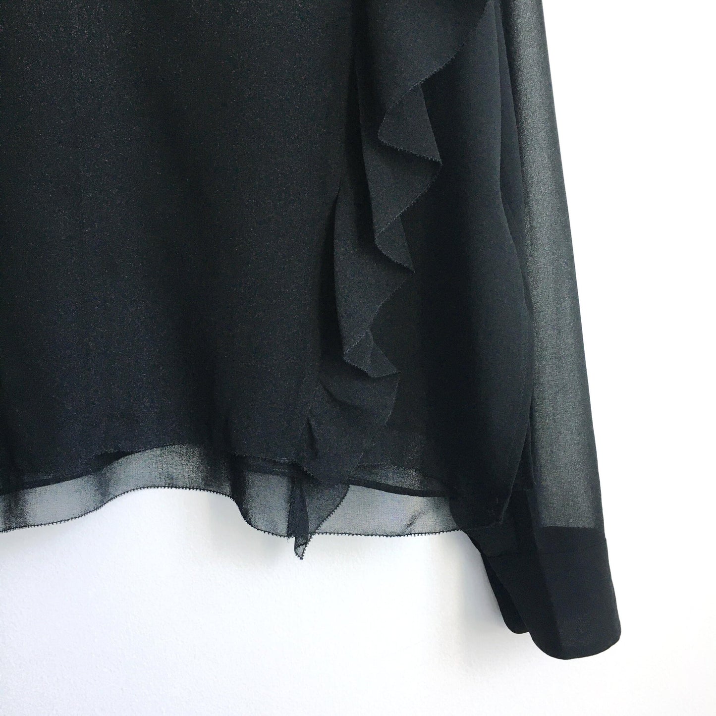 wilfred lilas ruffled chiffon blouse - size medium