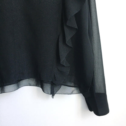 wilfred lilas ruffled chiffon blouse - size medium