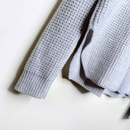 wilfred free wolter v-neck waffle knit wool sweater - size medium